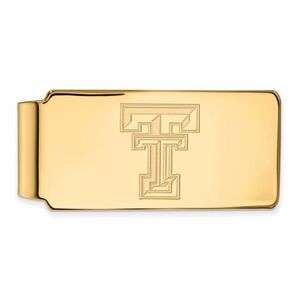 14k Gold Plated Silver Texas Tech U Money Clip
